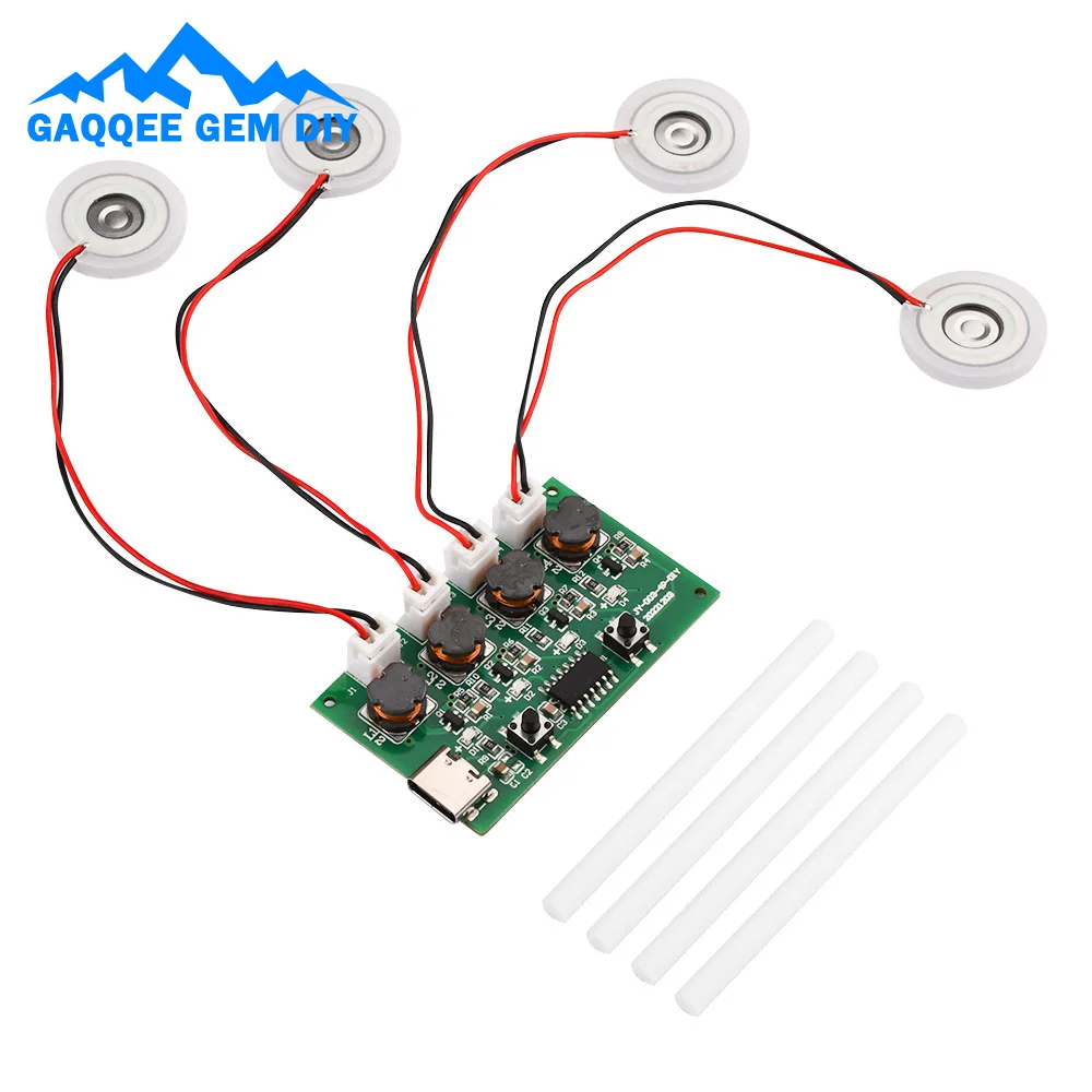 DC5V 4-Channel Nebulizer Module Type C Interface Humidifier Nebulizer Board Circuit Board Home Nebulizer Module