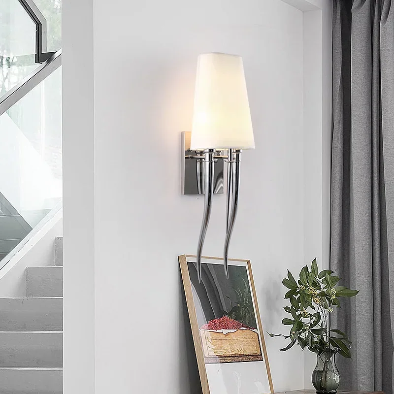 Modern Bed Wall Lights LED Reading Lamp   Hostel  Night  Tubing Rocker Light Fabric Sconce Bathroom Fixtures