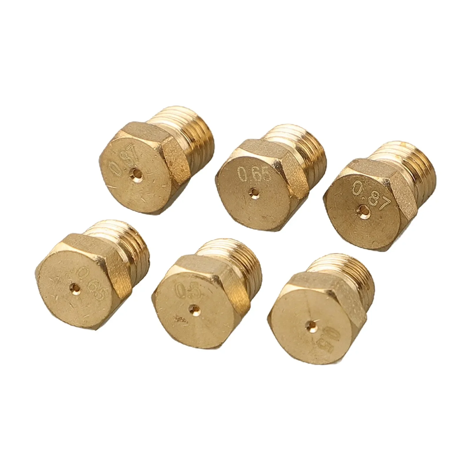 6PCS For LPG Gas Water Heater Nozzle Stove Heating Propane Injection Conversion Kit 0.87 0.65 0.5 Gas Stove Nozzle
