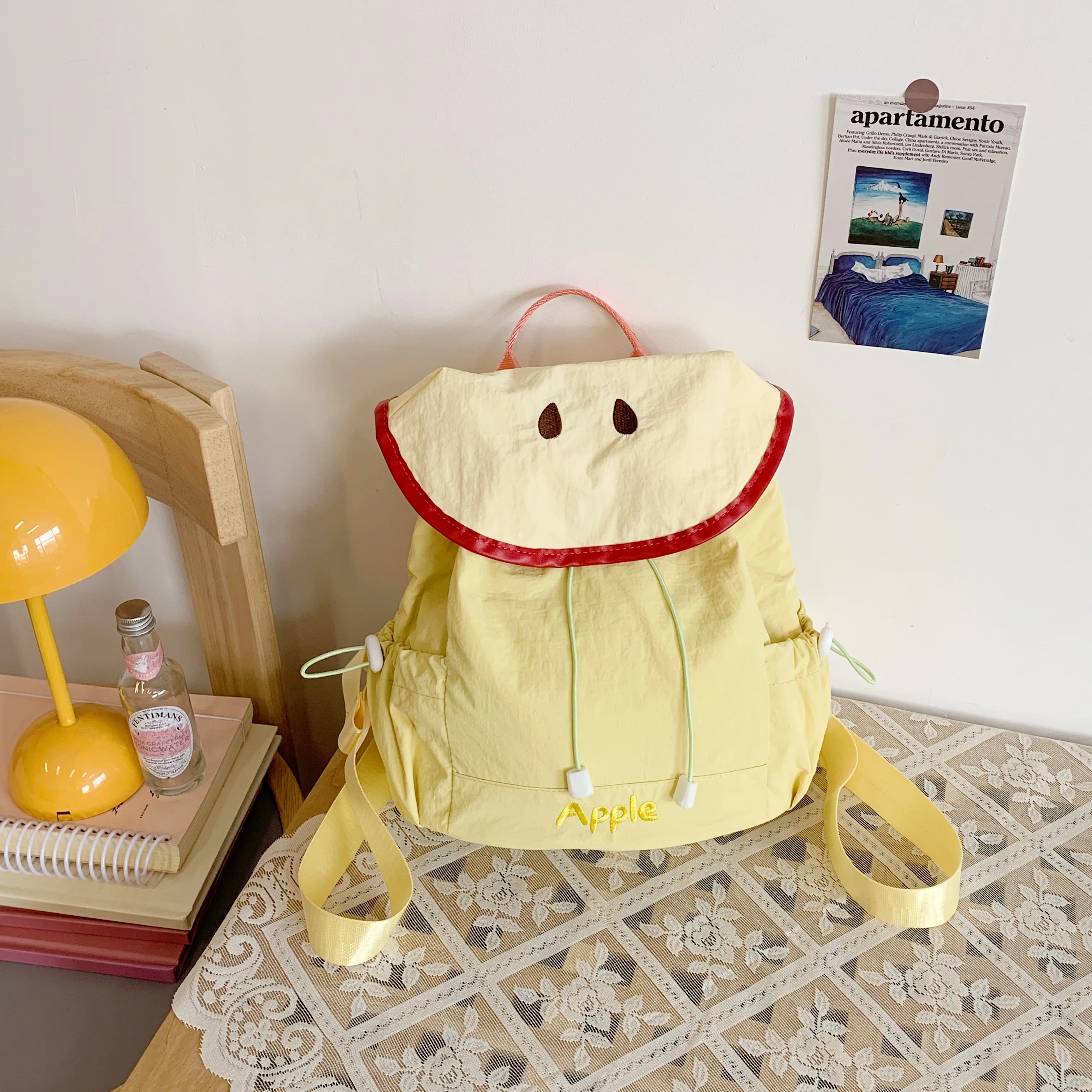 حقيبة ظهر جديدة بنمط الفاكهة للصيف بتصميم برباط الدوبامين حقائب كتف ذات سعة كبيرة حقيبة يد للركاب على طراز Preppy #5