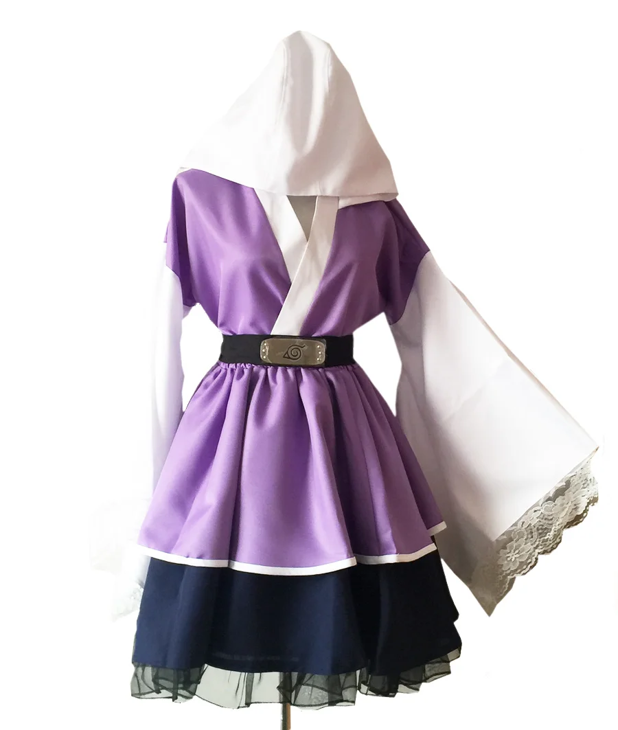 

Anime Shippuden Hyuga Hinayana Lolita Dress Role Playing Costume Women's Japanese Style Dress Sex Reversal Kimono