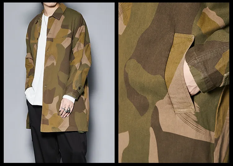 Autumn and Winter 3-Color Coat Men's Mid-Length Korean Style Trendy Handsome Simple Jacket Men's Loose Fashion Casual Coat