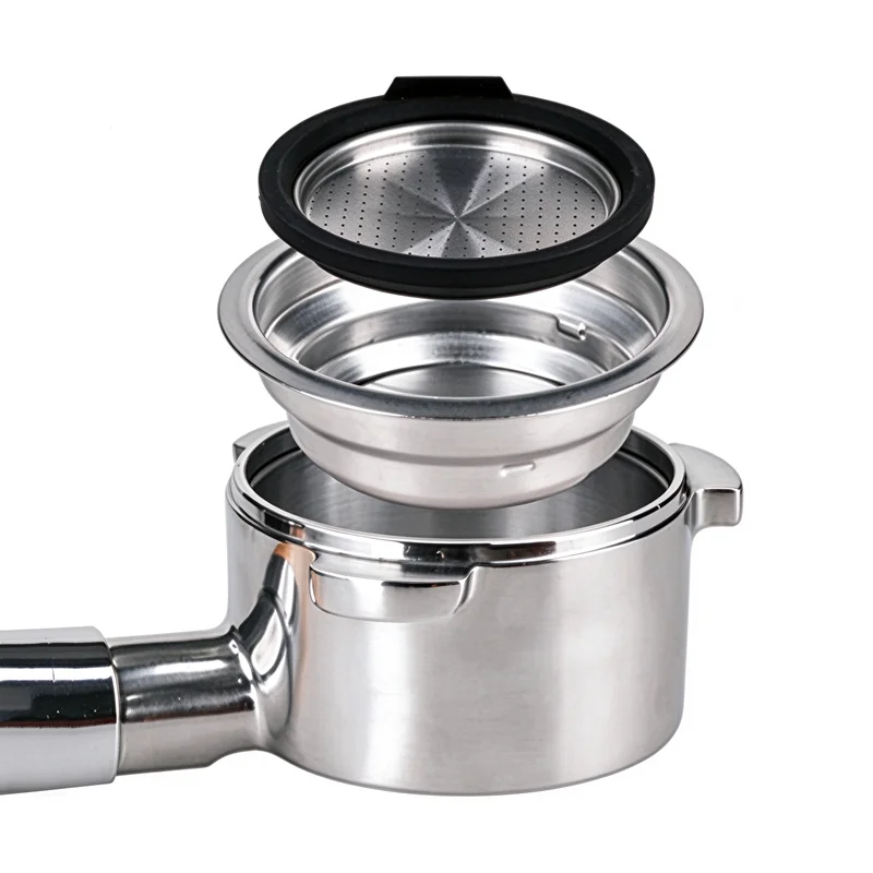 51mm Bottomless Portafilter for De'Longhi Dedica EC680 EC685, Single/Double Filter Basket, Espresso Coffee Accessories
