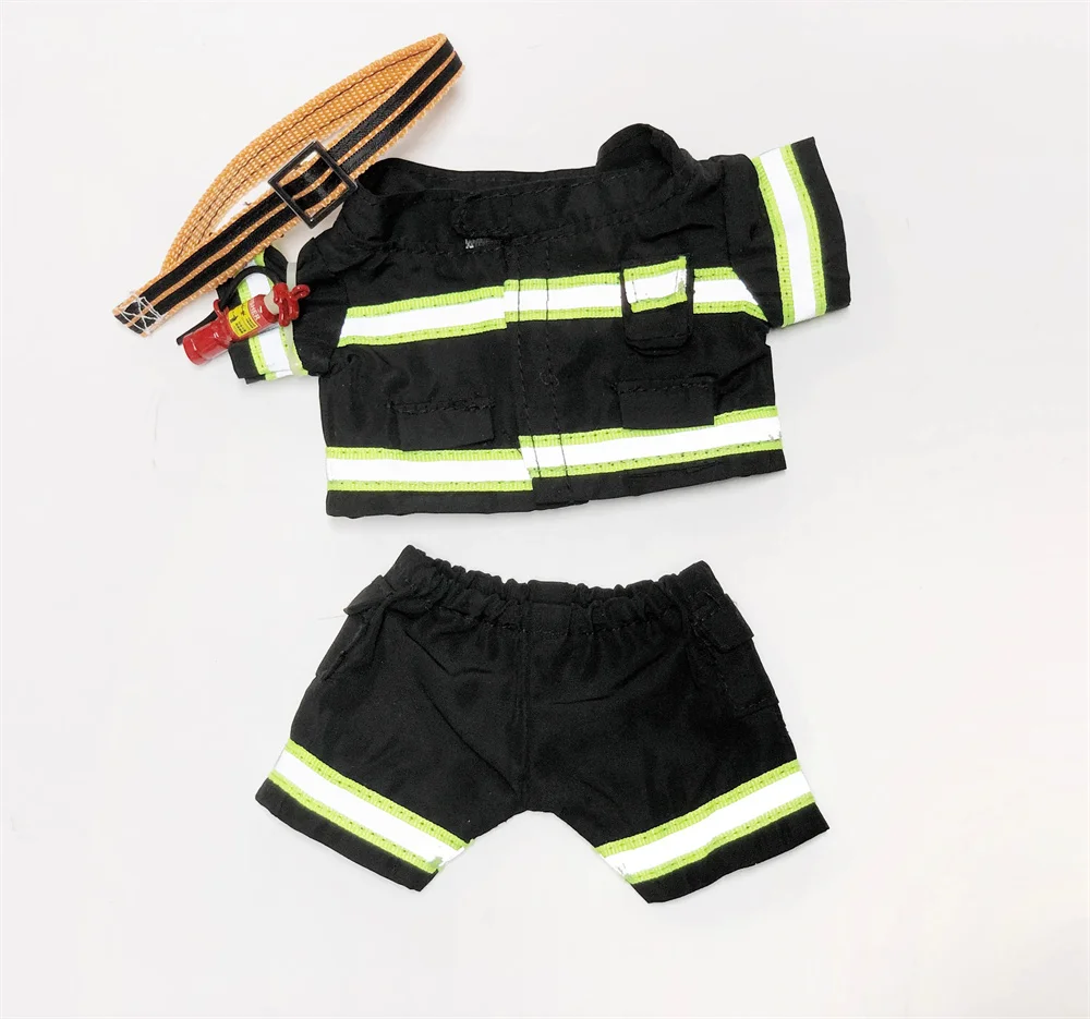 Original Firefighter Uniform Suit For 20cm Doll Toy Costume Clothes Cosplay CP Kids Gift Cute