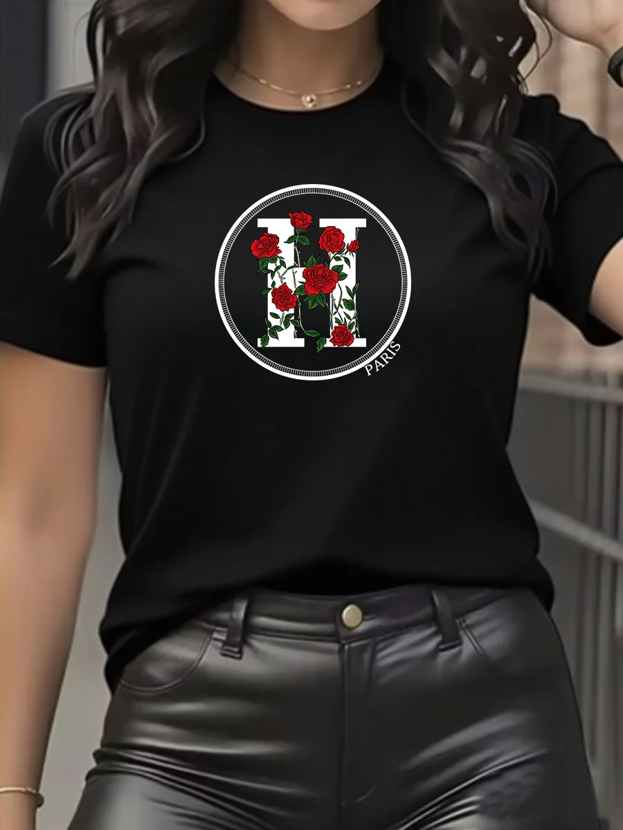 Women's T-Shirt Leisure Fashion Short Sleeve Cotton Tees High Quality Comfortable Brand T-shirt Summer Streetwear Y2k Top