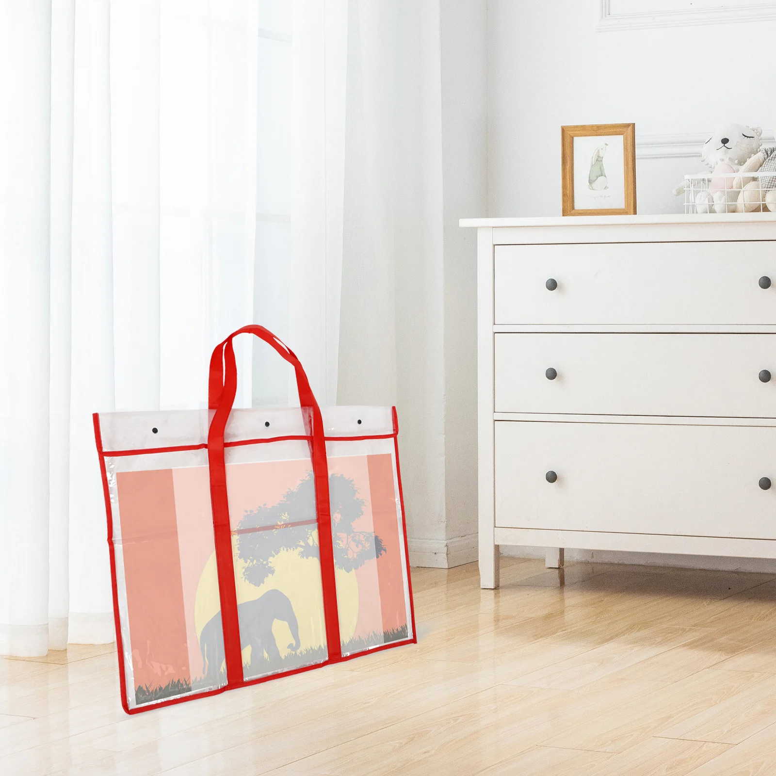 

Art Portfolio Case Sketchpad Bag Bulletin Board Whiteboard Artwork Red Pvc Poster Storage