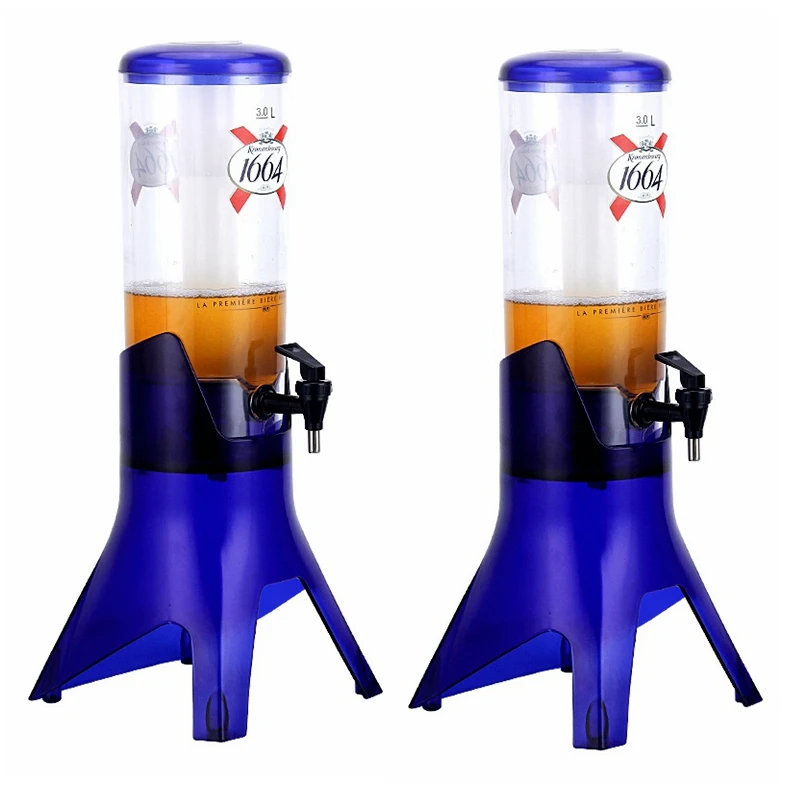 

2 Pieces Premium Beer Tower Beverage Dispenser Wholesaler, Drink Cooler with Ice Tube for Bars, Party, Hotel, BT06, 3 Liters