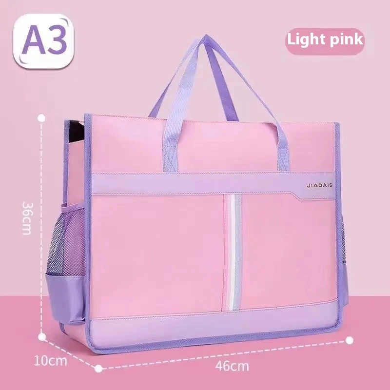 Simple Fashion A3 Bag Large File Zipper Pouch A3 Folder Document Organizer Portable Storage Bags For Women