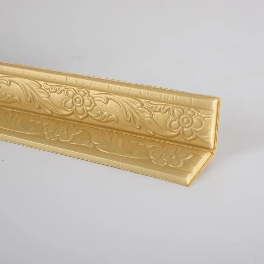 Wide Use Creative Home Decor Embossed Baseboard Self-adhesive Edge Strip Stickers Wall Sticker Wall Waist Line Corner Wallpaper