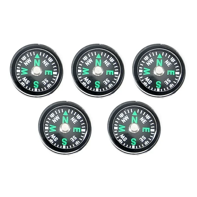 10pcs Portable Mini Camping and Hiking Compass, 20MM Copper Cap Nail Handheld Compass  Practical Survival Tool Tactical