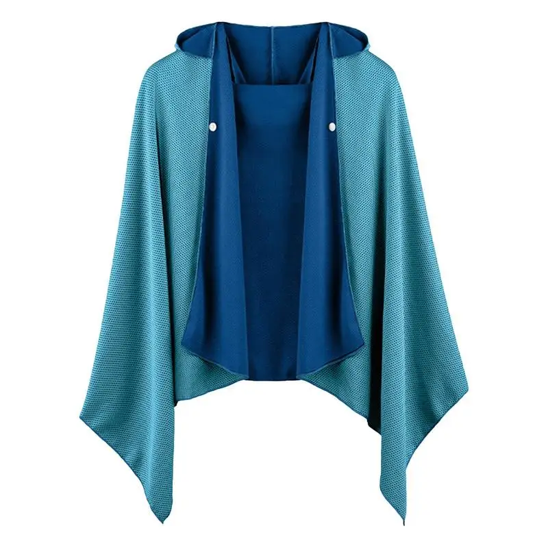 

Sun Shawls For Women Soft Sun Protection Jacket Cooling Shawl Sun Poncho Sun Protective Wrap With Snap For Outdoor Activities