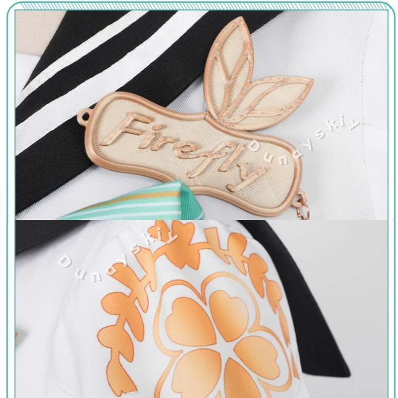 In Stock Firefly HSR Cosplay Costume Wig Honkai Star Rail Anime Game Cosplay Jk Sailor Uniform Halloween Party Outfit For Women - view 5