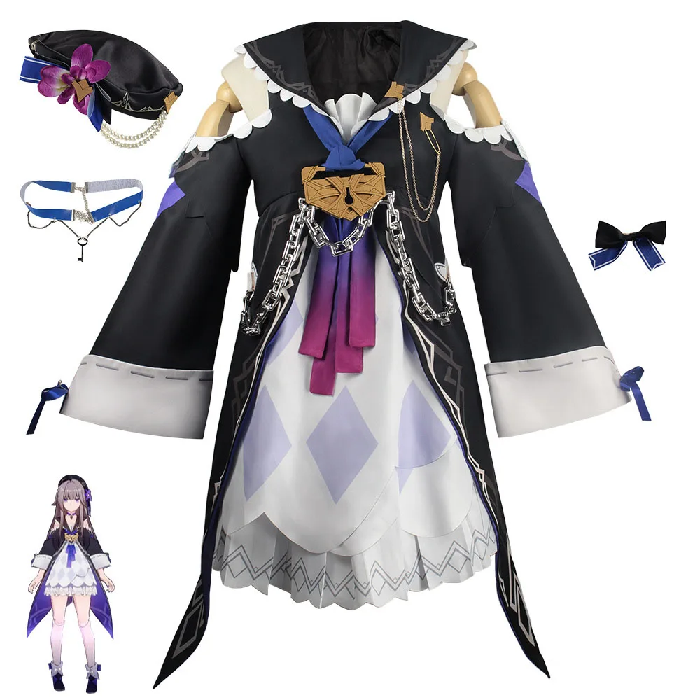 

Anime Honkai Star Rail Cosplay Herta Outfit Game Plus Size Lolita Dress Uniform Shoes Cosplay Party Halloween Costume Women Men