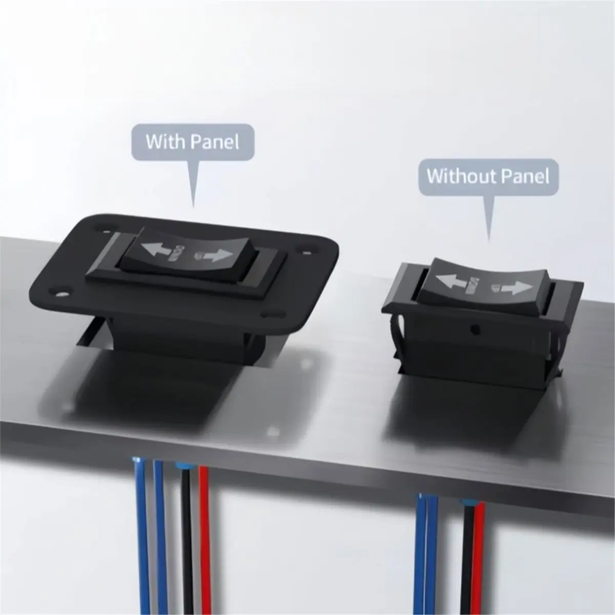2026 New KCD2-7 Rocker Switch Panel - Automotive Modification - 4-Pin Double Momentary (UP-DOWN),Reverse-Polarity Toggle Switch