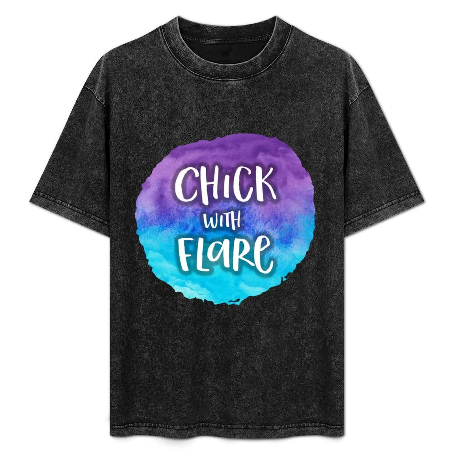 

Chick with Flare Tshirt T-Shirt Casual Loose Daily Wear T-Shirt