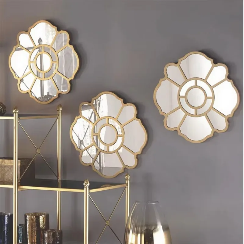 

41 см, высокое качество, простое цветочное настенное подвесное маленькое круглое настенное зеркало для спальни, зеркала в рамке, маленькое зеркало для домашнего декора