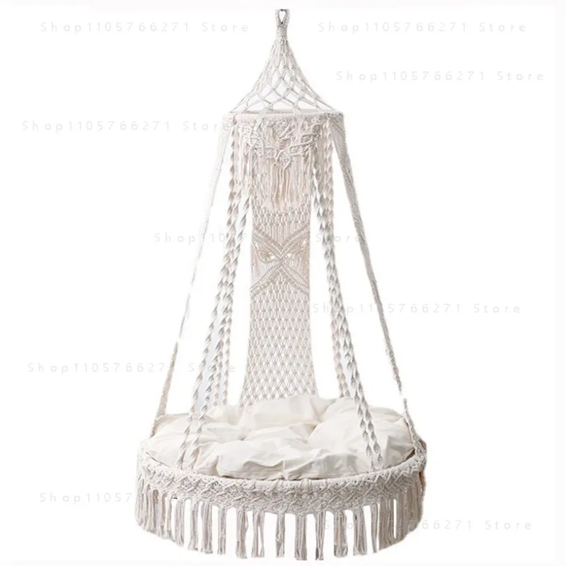 Handmade Interior Weaving Hanging Chair Hanging Basket Bohemian Balcony Swing Home Living Room Adult Hammock