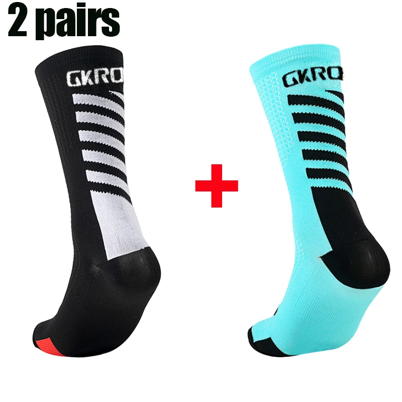 2pairs Neue Radfahren Socken Hohe Qualität Kompression Männer Bike Outdoor Frauen Laufen Professionelle Sport Laufen – Detail 3