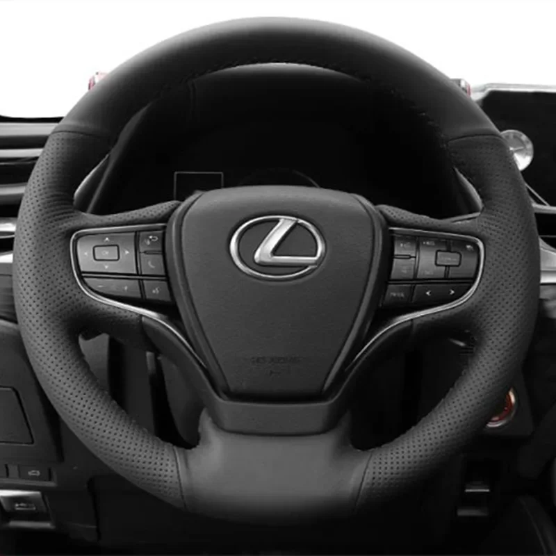 

DIY Hand-Stitched Carbon Fiber Suede Leather Car Steering Wheel Cover for Lexus ES ES200 ES300h Interior Auto Accessories