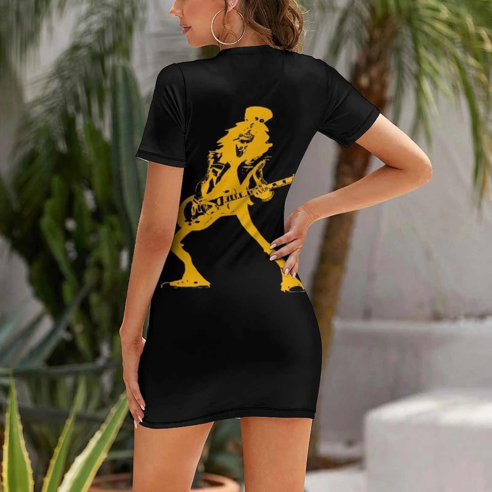 Guns roses Short Sleeved Dress Women's clothing dresses for official occasions Dresses ceremony dresses