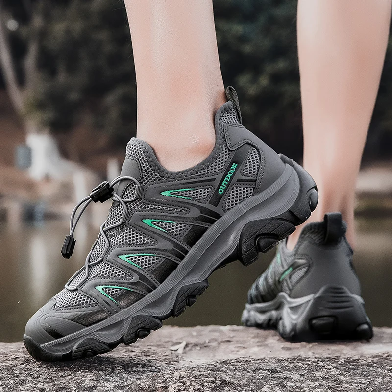 

Summer Outdoor Hiking Shoes Men Breathable Trekking Shoes Lightweight Mountain Shoes Tracking Treking Sneakers