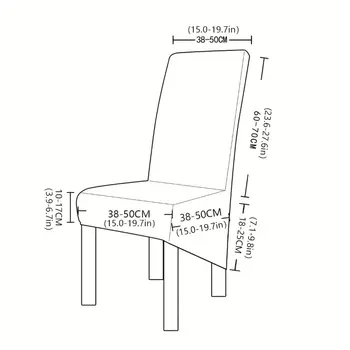 Elastický potah na židli z PU kůže, nepromokavý, odolný proti znečištění, zesílený potah na hotelové bankety a jídelní židle s vysokým opěradlem, potah na sedák velikosti XL 8 nejlepší prodej nepromokavé potahy na židle - №4