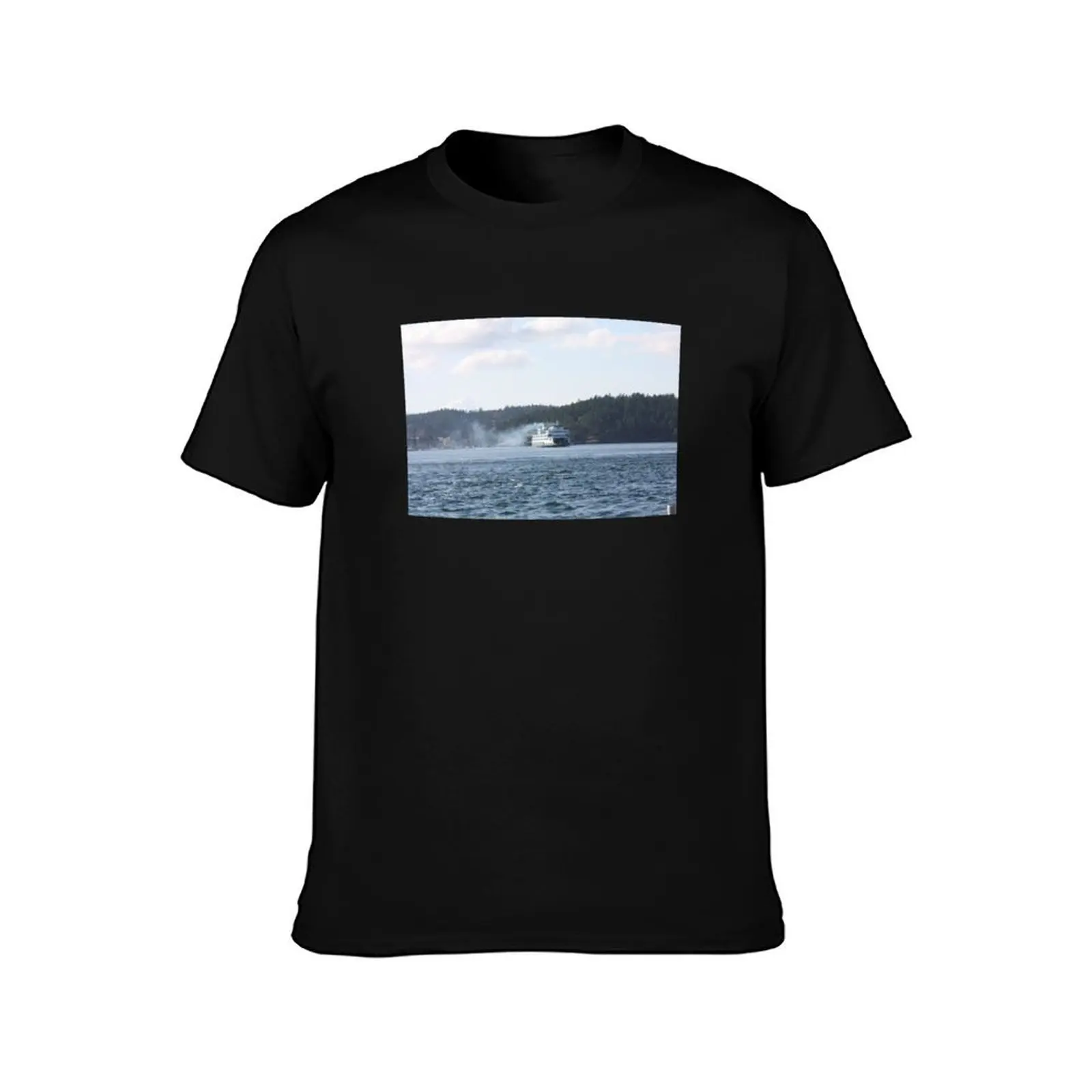 Washington State Ferry T-Shirt Stylish Print Short Sleeve Tee