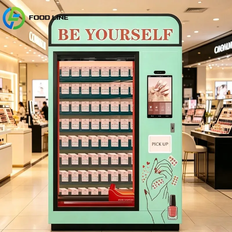 Smart Nail Art Vending Machine Automatic Beauty Cosmetic Dispenser With Touch Screen Cashless Payment System Customized