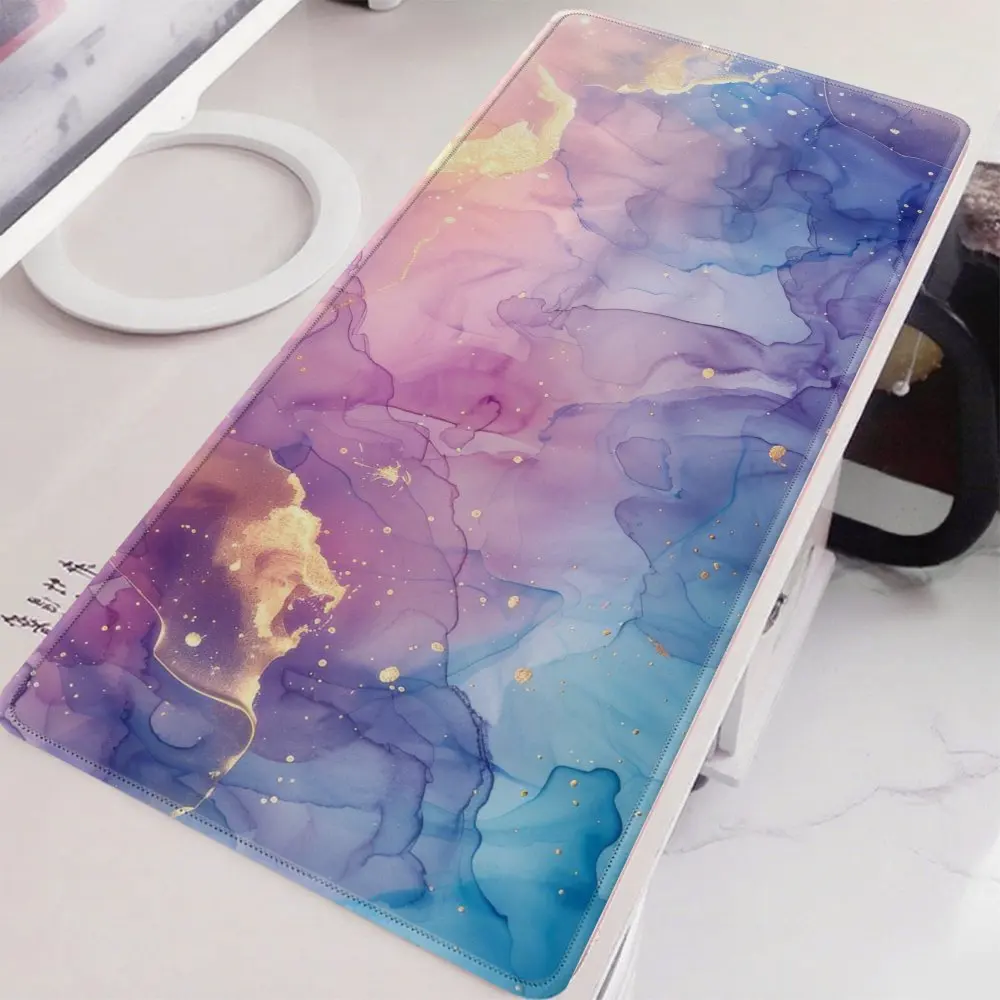 Abstract Marble Ink Mouse Pad Watercolor Gradient Desk Mat Non-Slip Rubber Base Gaming Office Mat