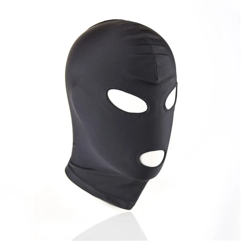 Fetish Mask Hood Sexy Toys Open Mouth Eye Bondage Party Mask Cosplay Slave Punish Headgear Adult Game BDSM Bondage Set