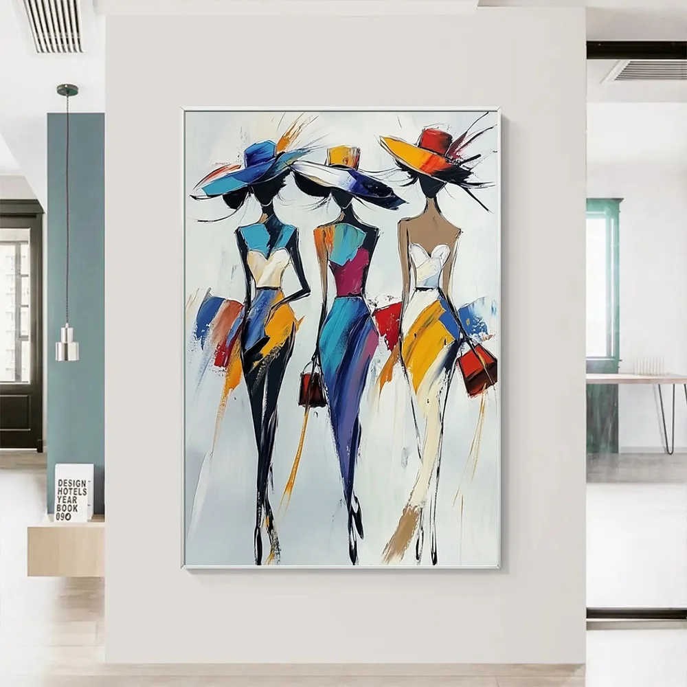 

Large Scale Abstract Handmade Texture Painting, Figure Abstract Oil Painting, Modern Mural Painting, Living Room Decoration Wall