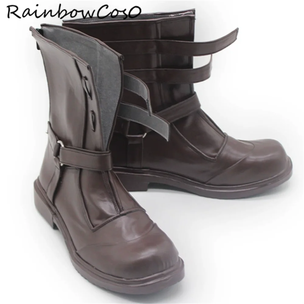 Edward Elric Fullmetal Alchemist Scarpe Cosplay Stivali Gioco Anime Halloween RainbowCos0 W4511