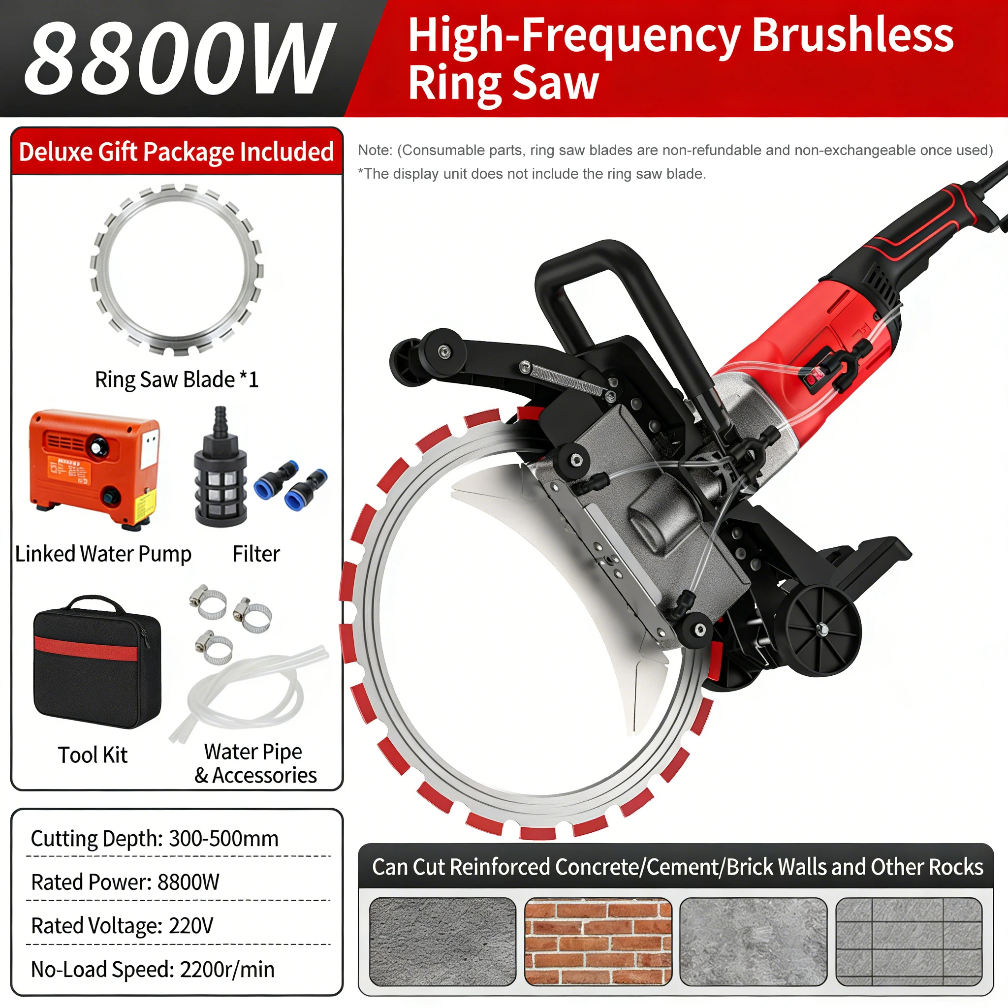 400mm Ring Saw  High Frequency - огляд і ціна Electric Concrete Cutter