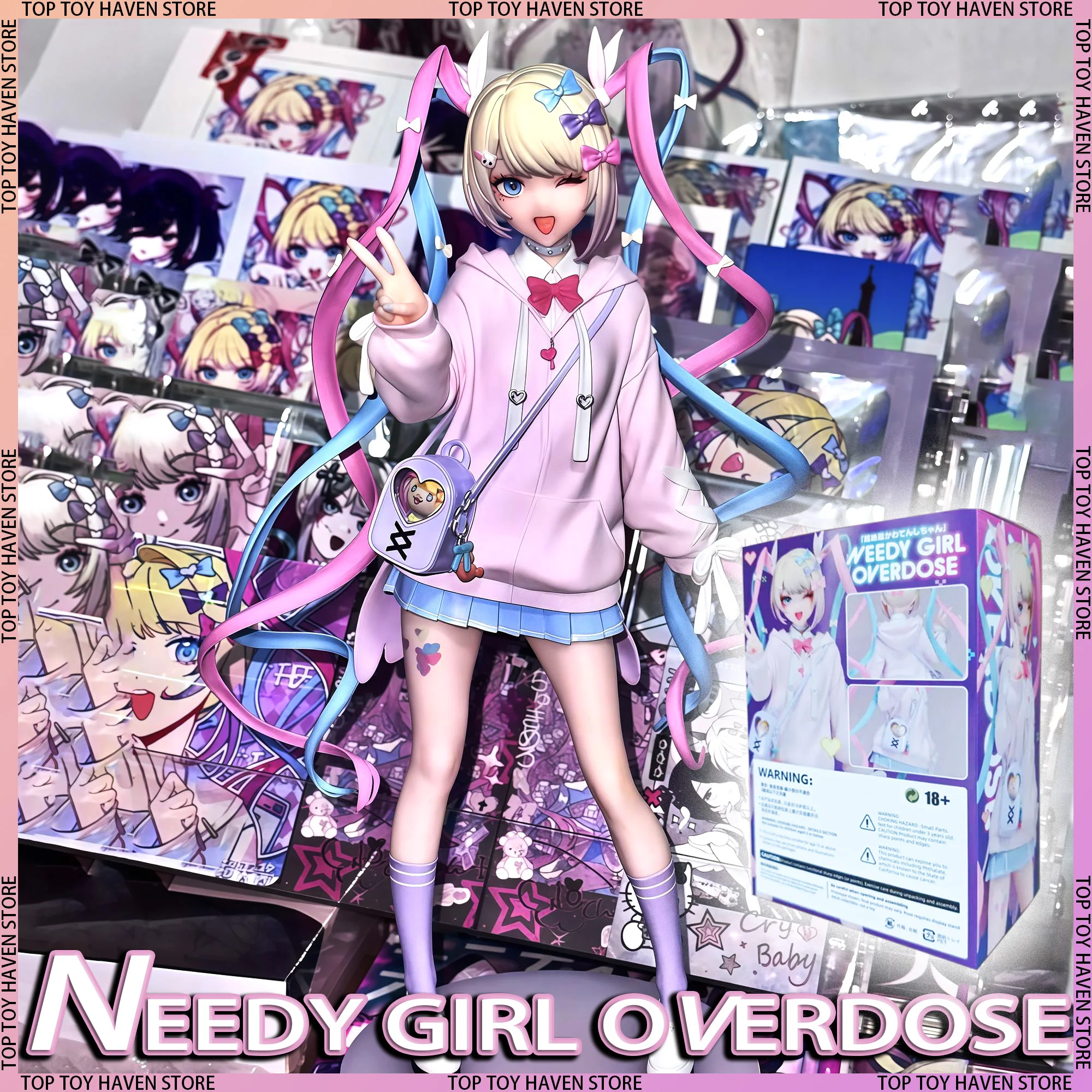 

Горячая Needy Girl Overdose аниме фигурка парад Kangel ПВХ Коллекционная модель Kawaii Фигурка украшение на день рождения Коллекционные игрушки