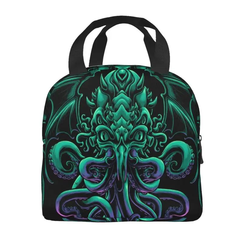 Cool H.P. Lovecraft Cthulhu Insulated Lunch Bags for School Office The Old God of R'lyeh Resuable Thermal Cooler Bento Box