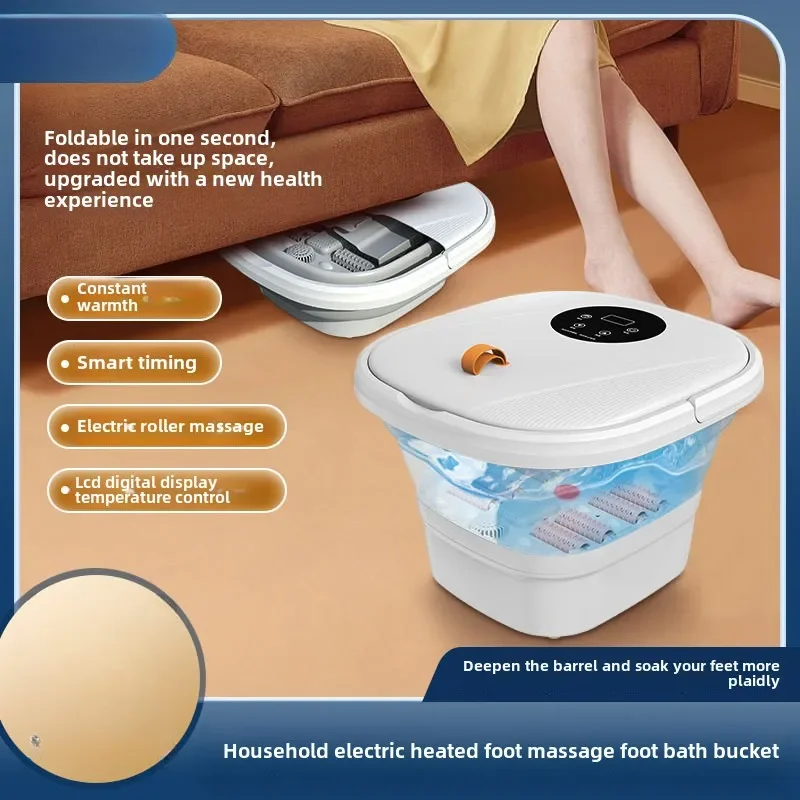 Portable Foldable Thermostatic Foot Soaking Bucket Home Automatic Heating Massage Foot Therapy Basin