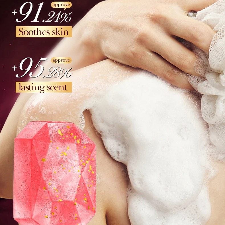 100g เพชรผลไม้หอม Handmade สบู่บาร์ธรรมชาติสบู่น้ํามันหอมระเหยสําหรับใบหน้า,Body,Whitening,กระจ่างใส,หดรูขุมขน