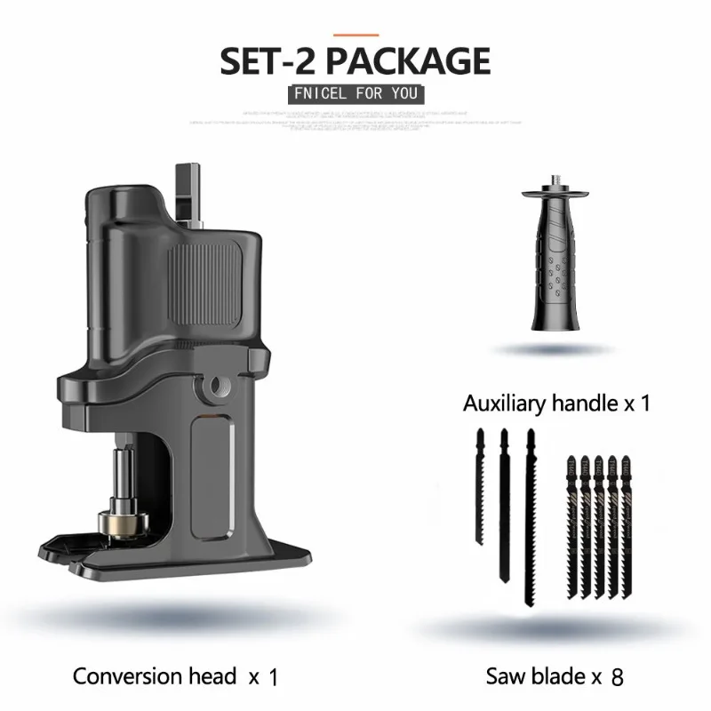 Electric drill turning curve sawing woodworking cutting auxiliary slotting hole auxiliary electric drill modification