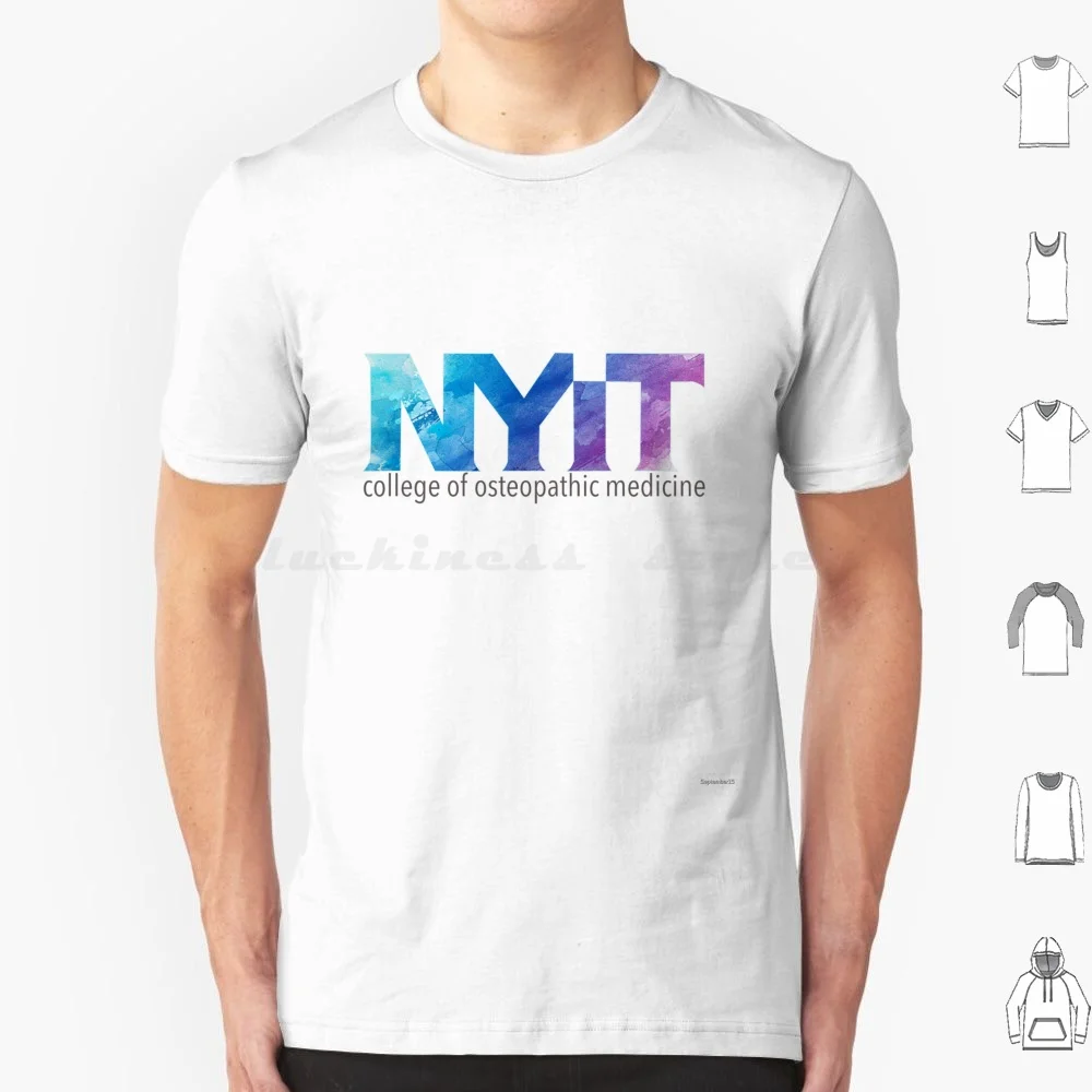 Nyitcom-Blue / Purple Watercolor Without Stethoscope T Shirt Cotton Men Women DIY Print Nyit Nyitcom Medicine School Long