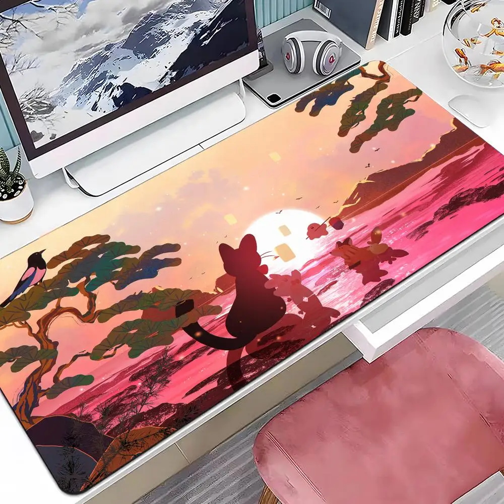 

Cartoon Cute Cat Mouse Pad Multiple Sizes Large Square Computer Office Game Table Mats Rubber Anti-slip Mousepads