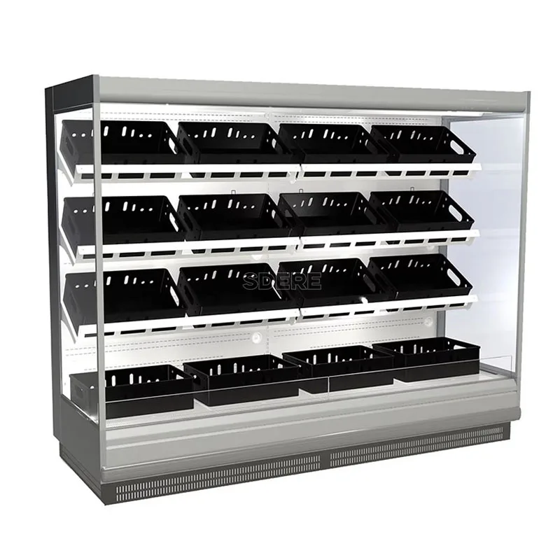 FOODLINE Customized Supermarket Refrigerator Showcase Freezer Commercial Multideck Open Fridge Display Cabinet System
