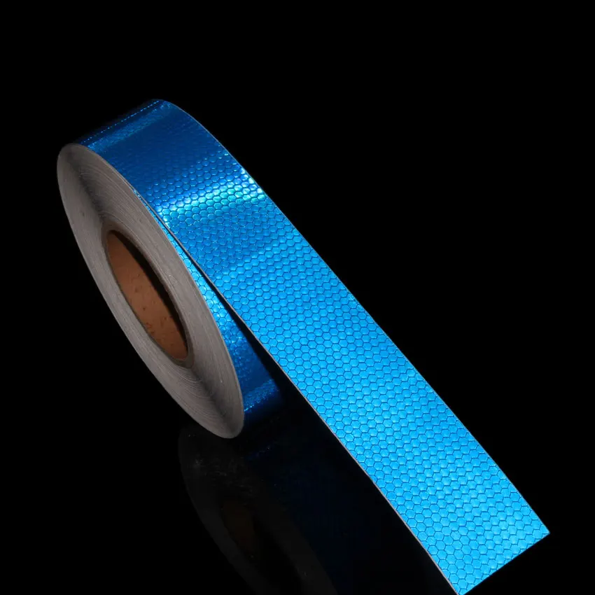 5cm*10m Reflective PVC Sheet Tapes Reflector Vinyl Honeycomb Reflective Film Adhesive Stickers With Red Yellow Blue Green Orange