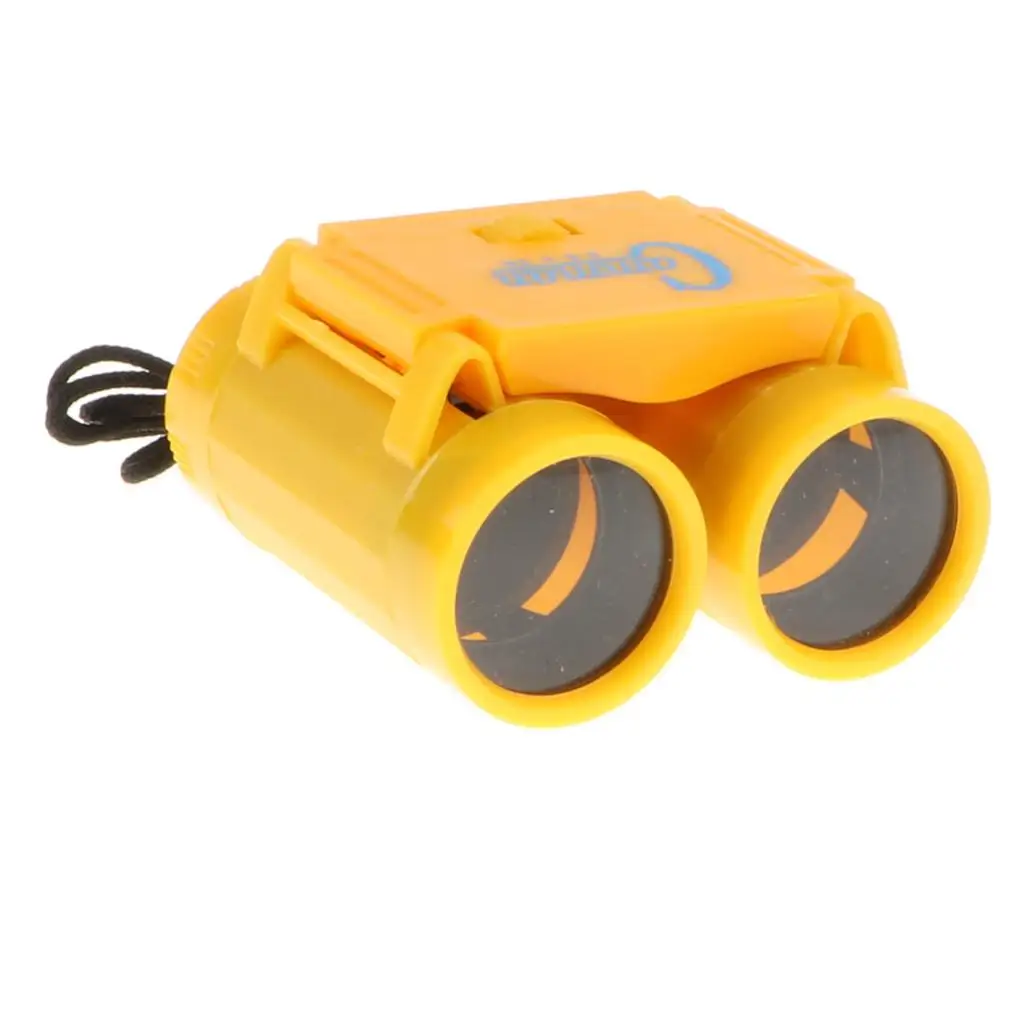 لعبة طبيعة بلاستيكية محمولة 26 مم 2.5X للمشي لمسافات طويلة والتخييم باللون الأصفر