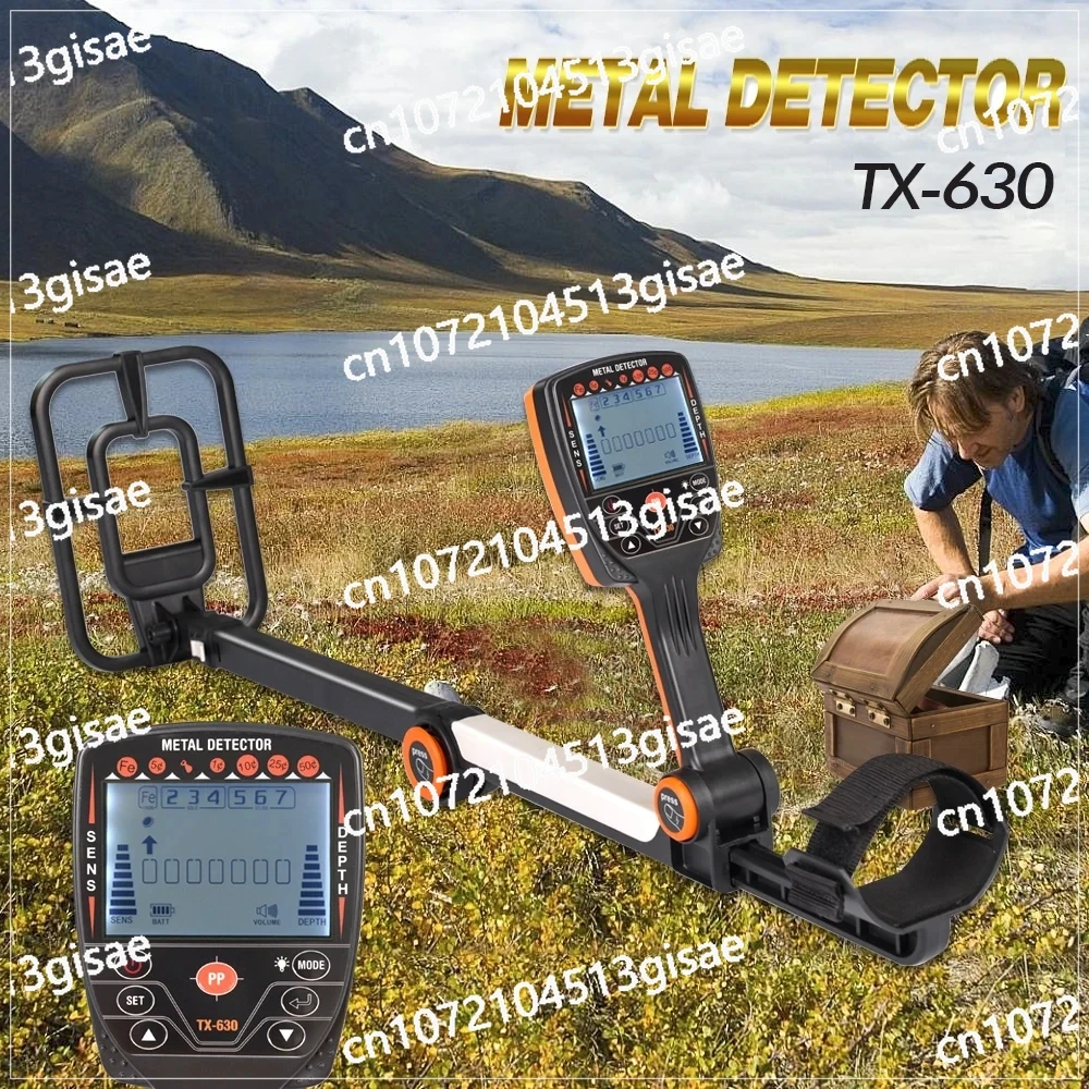 Folding Metal Detectors High Accuracy Lightweight Collapsible TX-630 Foldable Metal Detector Waterproof Adjustable