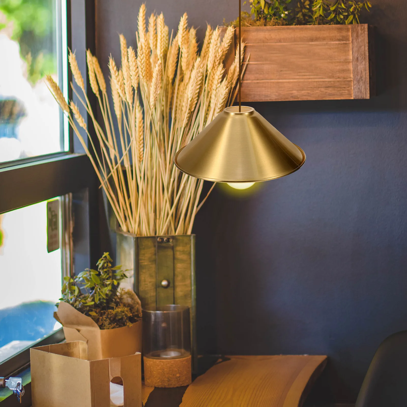 

Copper Plated Iron Lamp Shade For Floor Desk Table Lamp Modern Replacement Cover E27 Decorative Lighting Accessory