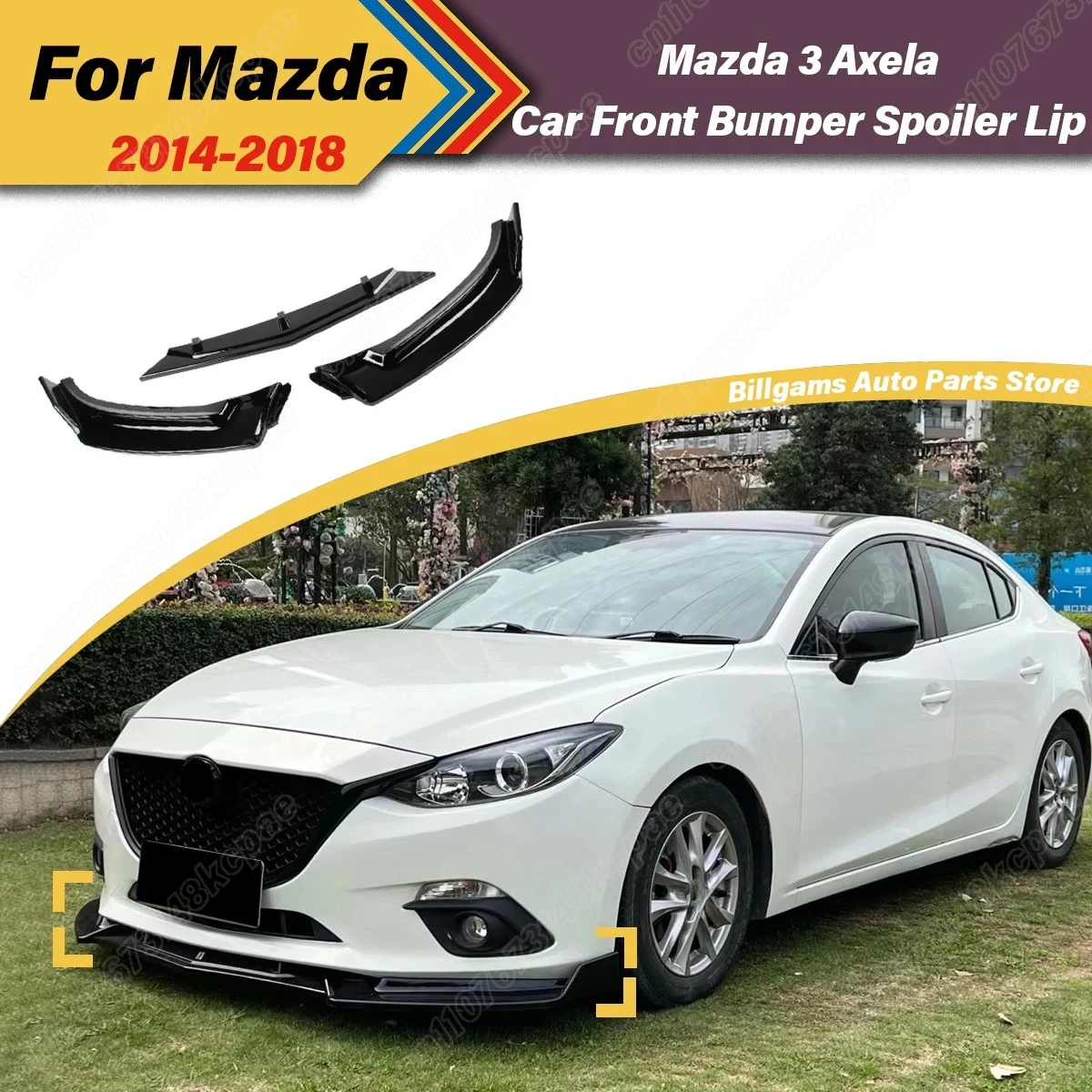 Para Mazda 3 Axela 2014 2015 2016 2017 2018 parachoques delantero de automóvil protección de labio inferior Kit de accesorios de alerón delantero de carreras