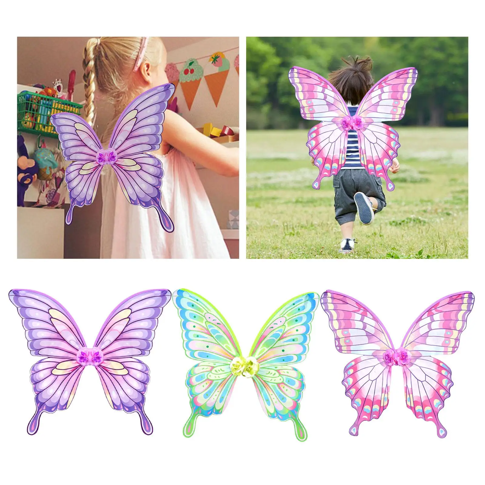 Butterfly Wing Cosplay Funny Cute Costume Accessories for Masquerade Party Supplies Stage Performance Halloween Role Playing