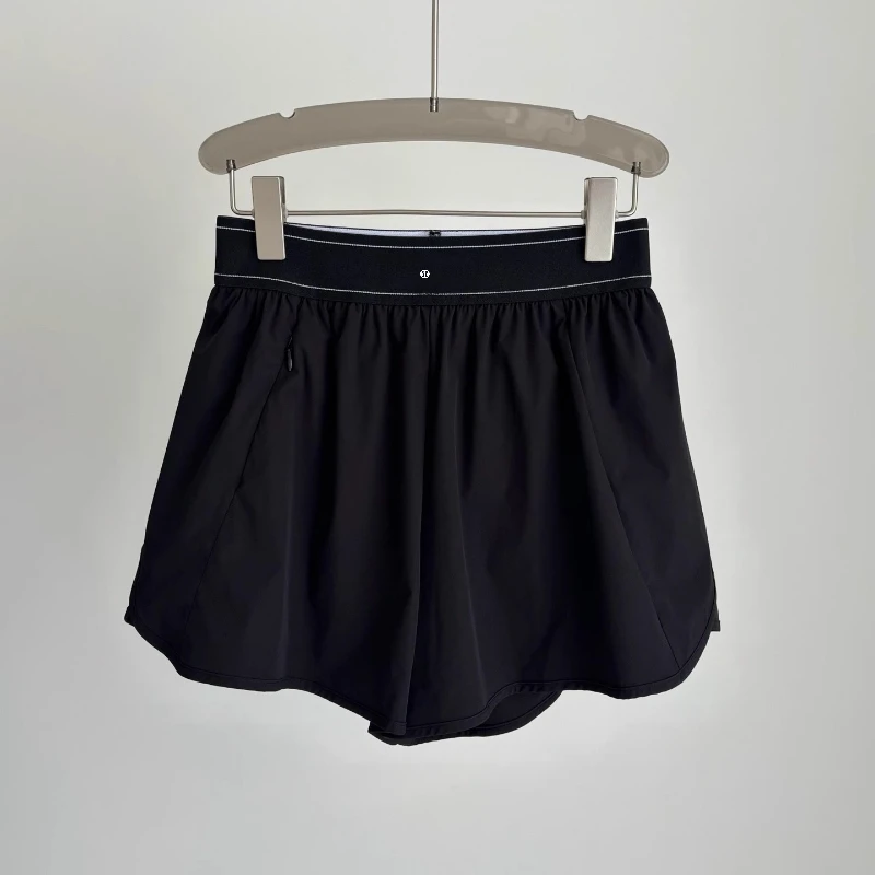 

High Waisted Yoga Fitness Quick Dry Shorts Outdoor Running Anti-Shine Sports Shorts