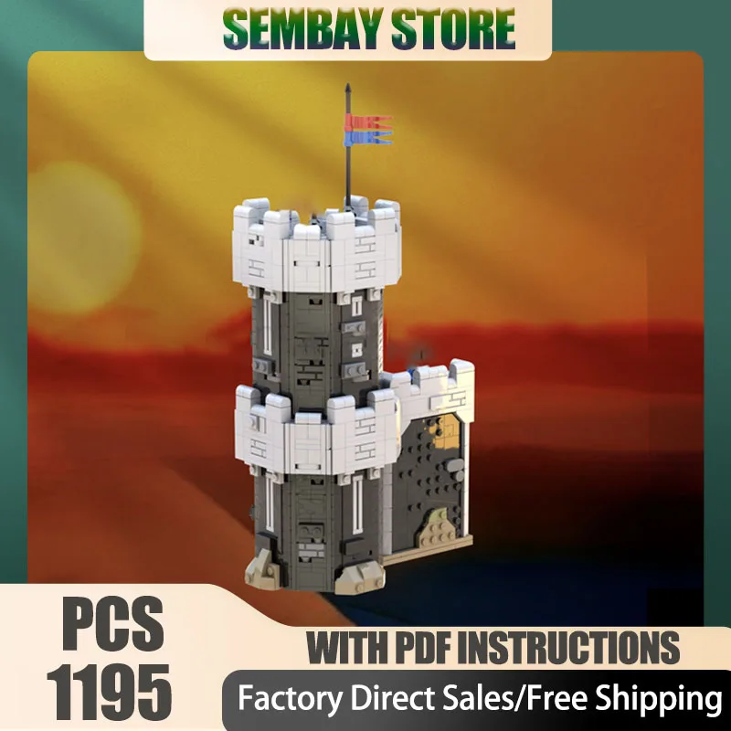 

Средневековый замок Moc, строительные кирпичи, модульный замок, темная модель часовой башни, технологические блоки, рождественские игрушки «сделай сам», строительные подарки