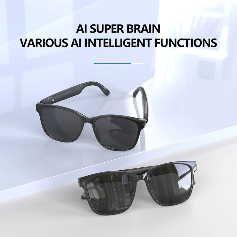 

New AI Smart Glasses Wireless Bluetooth Sunglasses Intelligent Realtime Language Translator Bluetooth Meeting Headphone